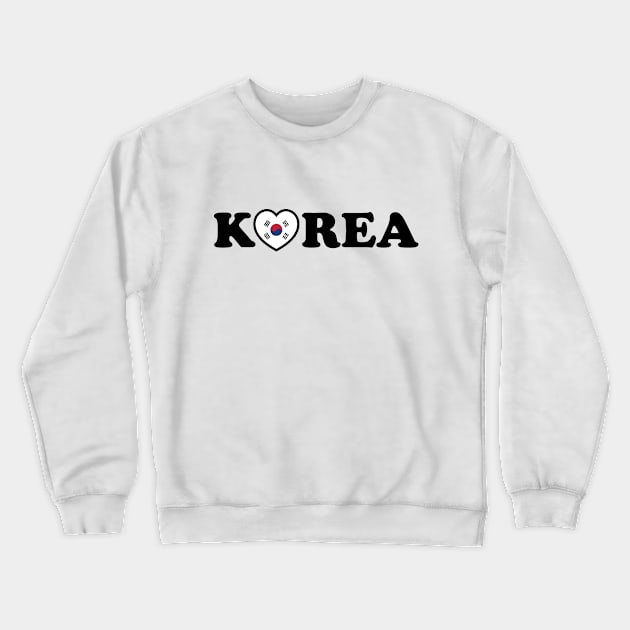 Korea Love Heart Flag Crewneck Sweatshirt by tinybiscuits